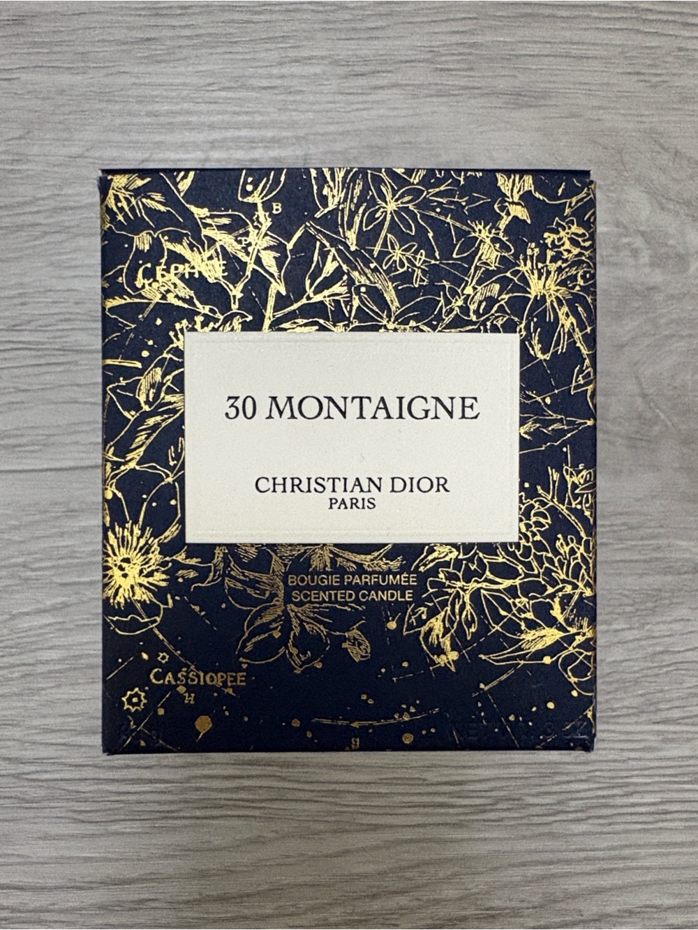 Christian Dior 30 Montaigne Scented Candle - Navy & Gold - 3oz